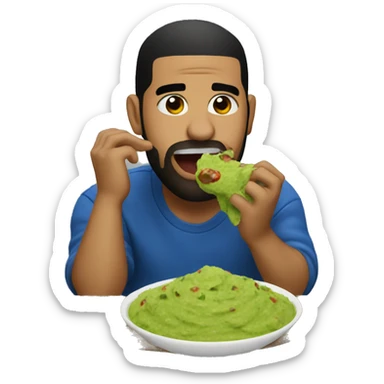 drake eating guacamole sticker
