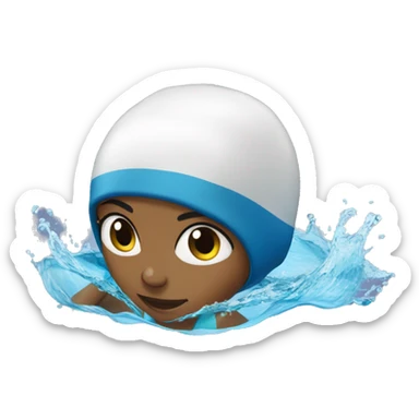 Girl swimmer freestyle in the pool sticker