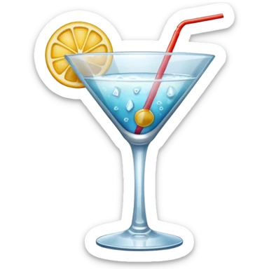 cocktail glass sticker
