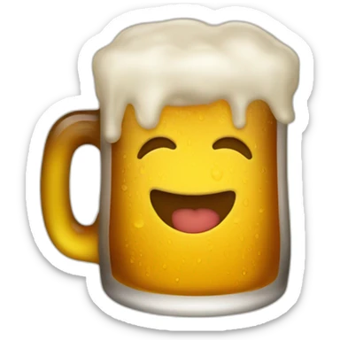 A beer shape of letter B sticker