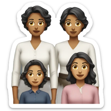 tres mujeres sin cabellos sticker