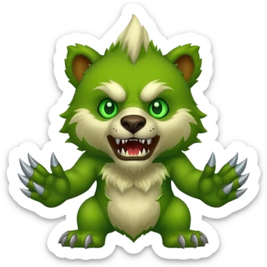 world of warcraft felbear with claws out sticker