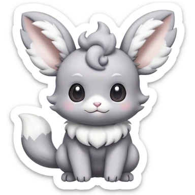 Minccino-Espurr-Cinccino-creature-hybrid sticker