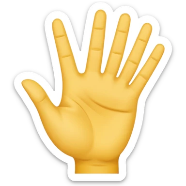 Right yellow hand
Peace sign but with thumb extended out  sticker