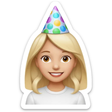 una festa di compleanno con una camicia bianca una ragazza  sticker