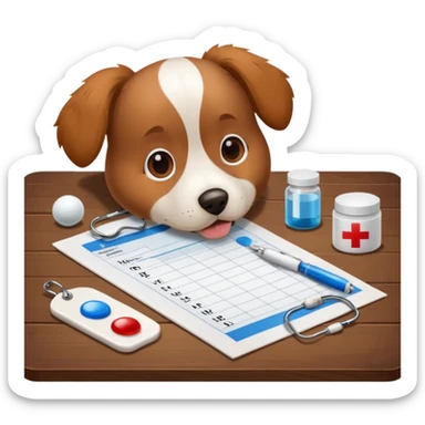 dog Medication Schedule sticker
