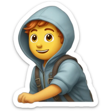 Garçon roux tâche de rousseur sticker