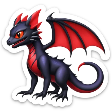 Shiny Epic Badass Gothic Noibat-Salandit-Litten-Hybrid sticker