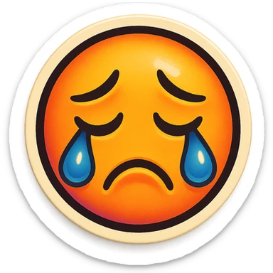 sad Tears rolling down face 
Mouth Pout
head down
 sticker