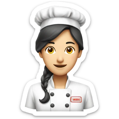 Handsome Male asian chef and an attractive female asian nurse sticker