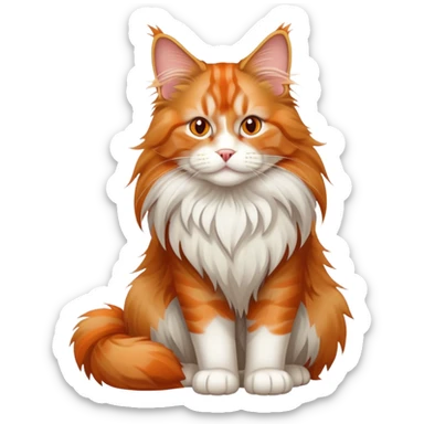 Maine Coon cat full body photo sticker