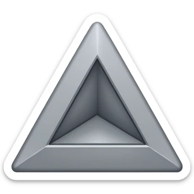 gray triangle parallel to the left, tilted 60 degrees sticker