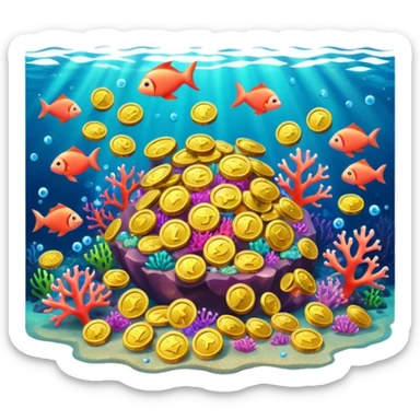 Coral Reef Treasure sticker