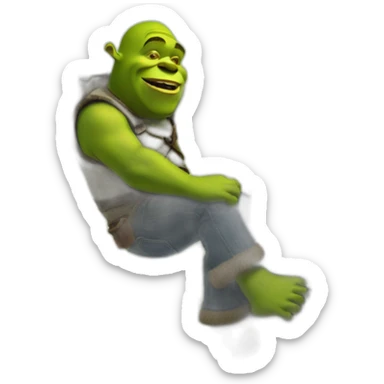 shrek climb on a tree sticker