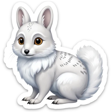 Ermine-Snowshoe-Hare-Arctic-Fox-Snowy-Owl-fusion-hybrid sticker