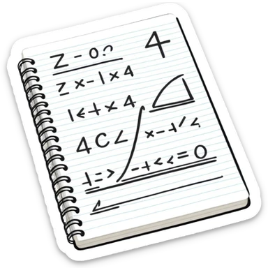 a notebook with lots of mathematical sticker