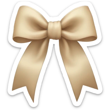 Beige bow sticker