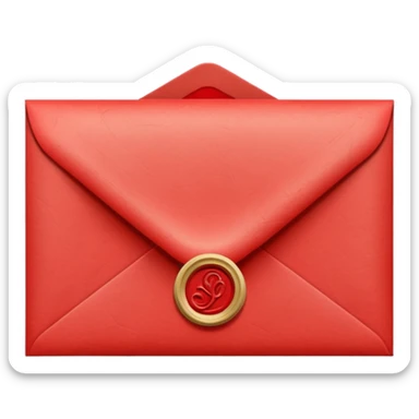 Cream-colored romantic Letter Envelope  sticker