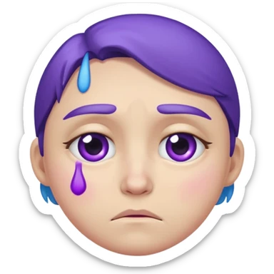 sad emoji with bruise under eye
no i would like skmilar to smiling face holding up tearsnot tears just bruise sticker