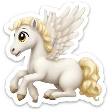 crème Baby Pegasus sitting  sticker