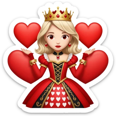 Freya Skye lose my head junior Eurovision 2022 red queen of hearts style sticker