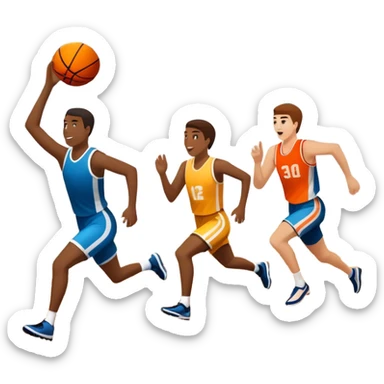 An icon featuring a stadium with cheering fans, a race track in the background, and athletes in motion. The scene includes a football, basketball, and running lanes, symbolizing the energy and excitement of live sports events. transparent background, it captures the thrill of competition. sticker