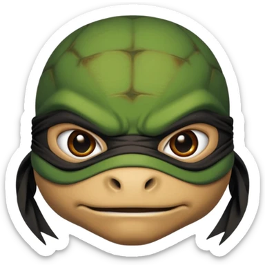 generate the face of a ninja turtle
Without showing teeth
It can't be green
maybe with a Nina mask instead of those stripes sticker