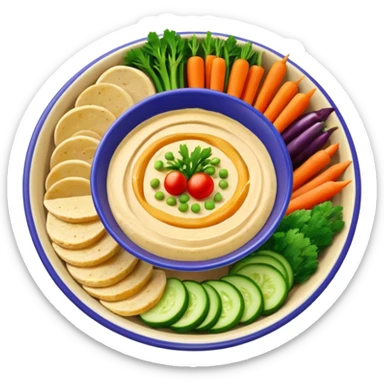 veggies and hummus sticker