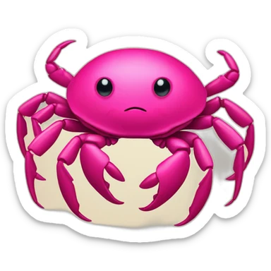 Hot Pink Crab sticker