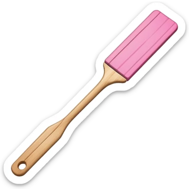 Single 6 inch Tongue depressor with pink wax dripping off sticker