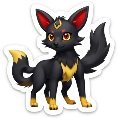Umbreon-Houndour-Zorua-hybrid-fusion full body sticker