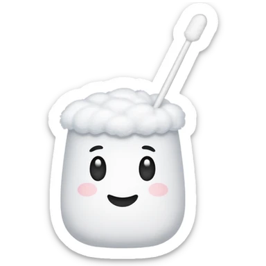 disposable cotton swab emoji sticker