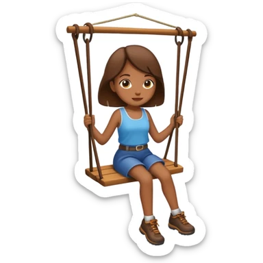swing hike brown girl  sticker