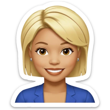 Tionne T-Boz Watkins with short blonde hair sticker