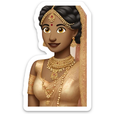 indian bride fair complexion sticker