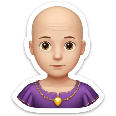 Bald boy in nice dress sticker