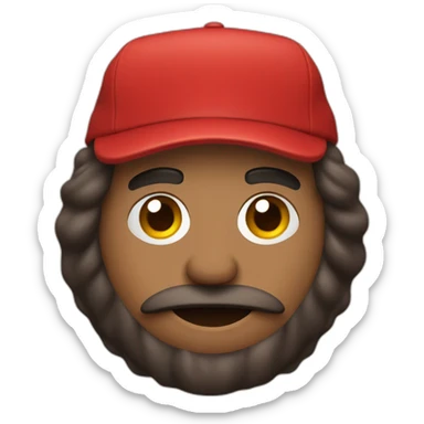 Hombre con gorra roja sticker