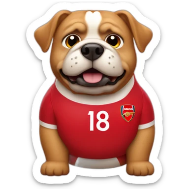 Arsenal football club fat dog sticker