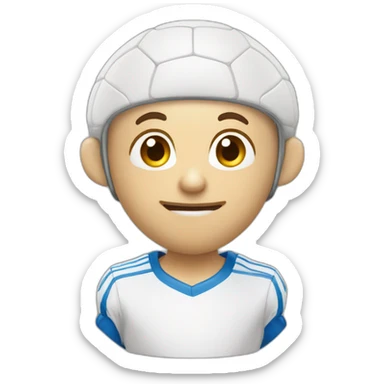 Chèvre qui hurle avec un ballon de handball sticker