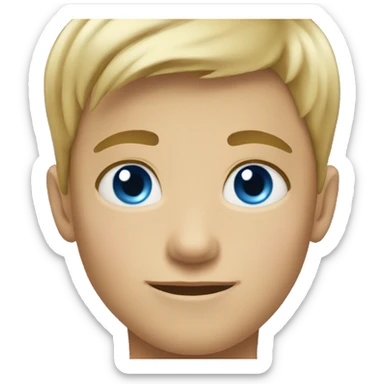 13 year old boy blond short hair blue eyes sticker