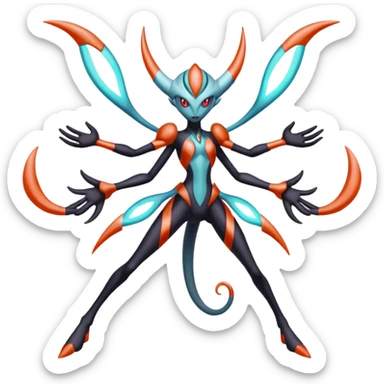 Darkrai-Deoxys-Palkia-Meloetta-fusion, full body sticker