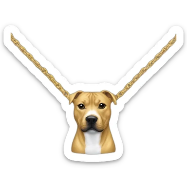 Staffy gold chains sticker