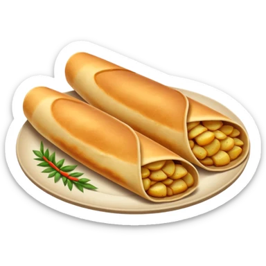masala dosa in south indian style sticker