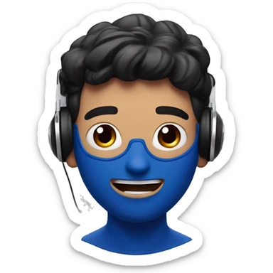 Asian spider-man with Apple AirPods Max on head sticker