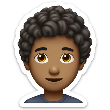 A Boy With a birthmark that skinny that goes through his forehead to his nose and his hair is semi long  sticker