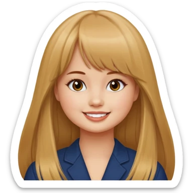 Debby Ryan (long hair with straight bangs) sticker