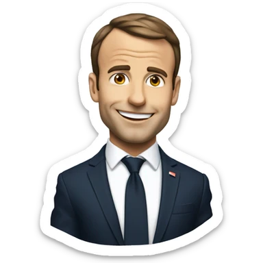 macron qui fais coucou sticker