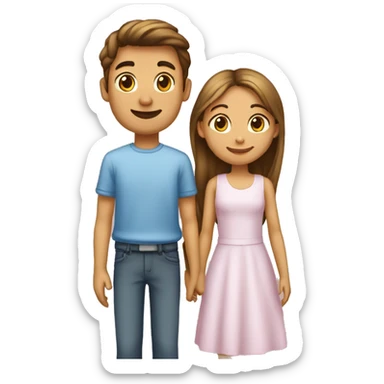 Un garçon et une fille qui se font un câlin  sticker