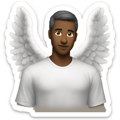 Simple angel masculine sticker