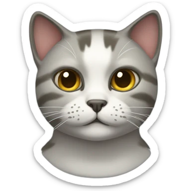 cat with a frankestein head sticker